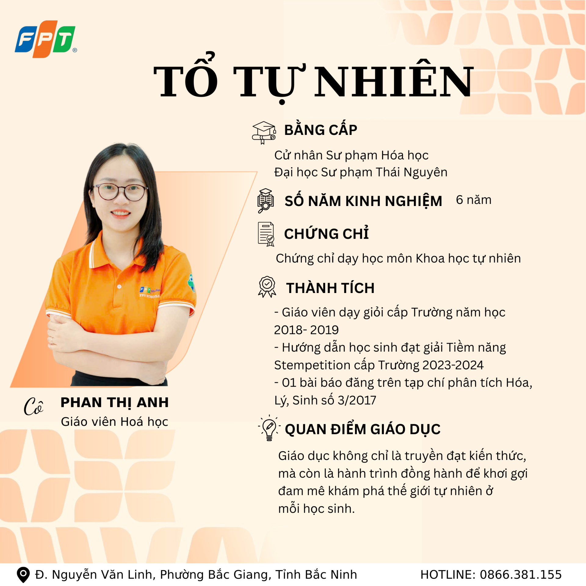 THẮP SÁNG TƯ DUY – KHƠI MỞ TRI THỨC CÙNG ĐỘI NGŨ GIÁO VIÊN TỔ TỰ NHIÊN FPT SCHOOL BẮC GIANG