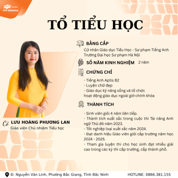GIEO YÊU THƯƠNG – DẪN BƯỚC TUỔI THƠ CÙNG ĐỘI NGŨ GIÁO VIÊN TIỂU HỌC FPT SCHOOL BẮC GIANG