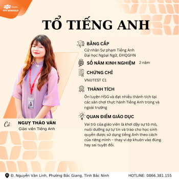 TRAU DỒI NGÔN NGỮ – KIẾN TẠO CÔNG DÂN TOÀN CẦU CÙNG ĐỘI NGŨ GIÁO VIÊN TIẾNG ANH FPT SCHOOL BẮC GIANG