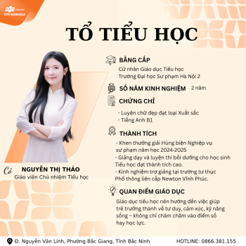 GIEO YÊU THƯƠNG – DẪN BƯỚC TUỔI THƠ CÙNG ĐỘI NGŨ GIÁO VIÊN TIỂU HỌC FPT SCHOOL BẮC GIANG